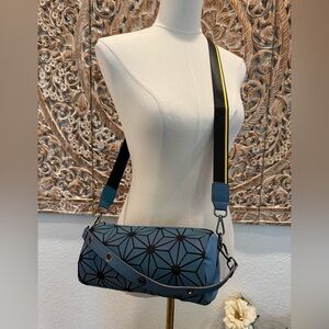 Matein Geometric Clutch Blue Prism Style Handbag Zippered Crossbody Purse